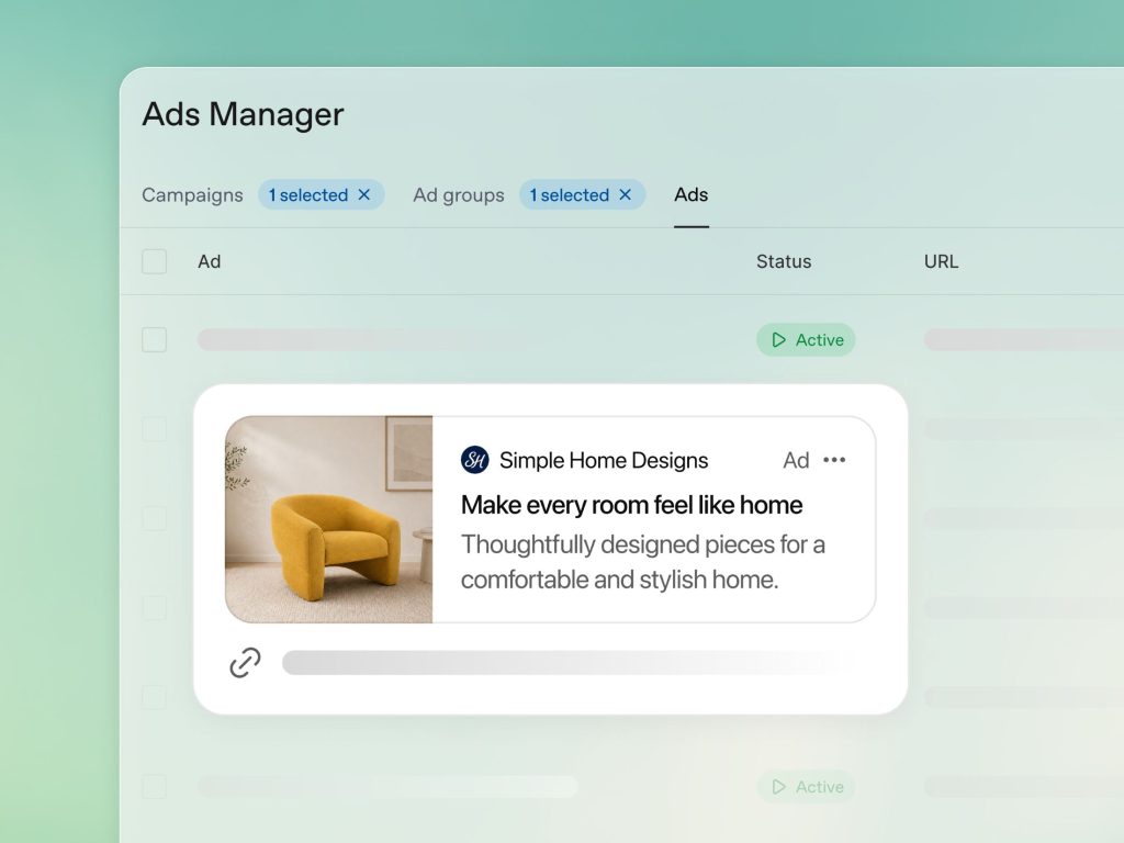 Example of an digital ad being created as ChatGPT Ads has hit $1 billion in annualised revenue run rate in under 200 days, and OpenAI is expanding self-service ads to new regions.